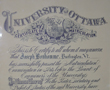 1910 - Sept 29 - University of Ottawa - Certificate of Matriculation